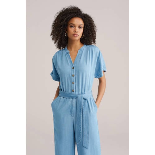 WE Fashion jumpsuit medium blue denim afbeelding