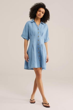 denim spijkerjurk light blue denim