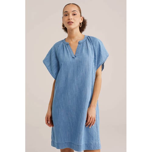WE Fashion denim spijkerjurk medium blue denim afbeelding