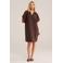 WE Fashion zomerjurk bruin met linnen