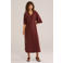 WE Fashion midi jurk donkerrood