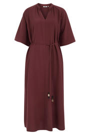 thumbnail: WE Fashion midi jurk donkerrood