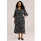 WE Fashion Curve midi jurk zwart