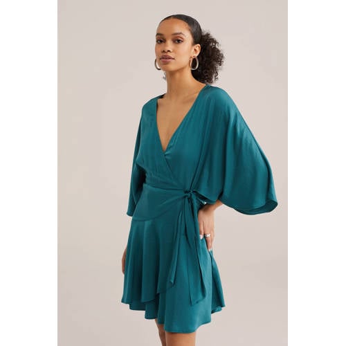 WE Fashion korte jurk blauw afbeelding