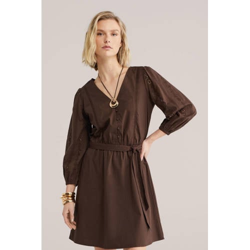 WE Fashion korte jurk bruin afbeelding