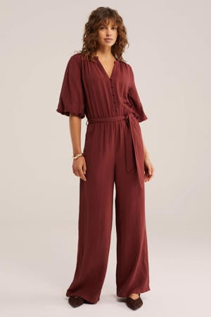 jumpsuit donkerrood