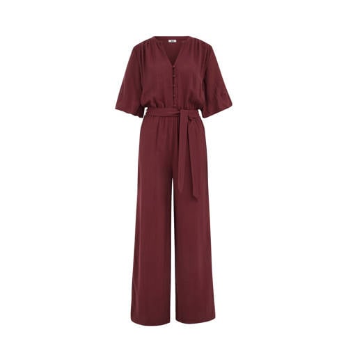 WE Fashion jumpsuit donkerrood afbeelding