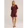 WE Fashion straight playsuit donkerrood