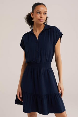 korte jurk donkerblauw