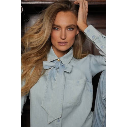 Fifth House blouse light blue denim afbeelding