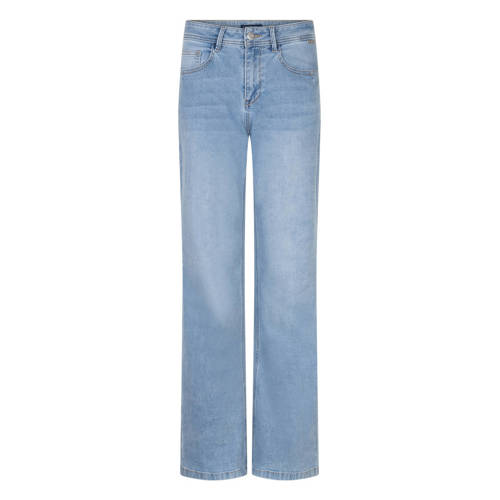 Red Button high waist wide leg jeans light blue denim afbeelding