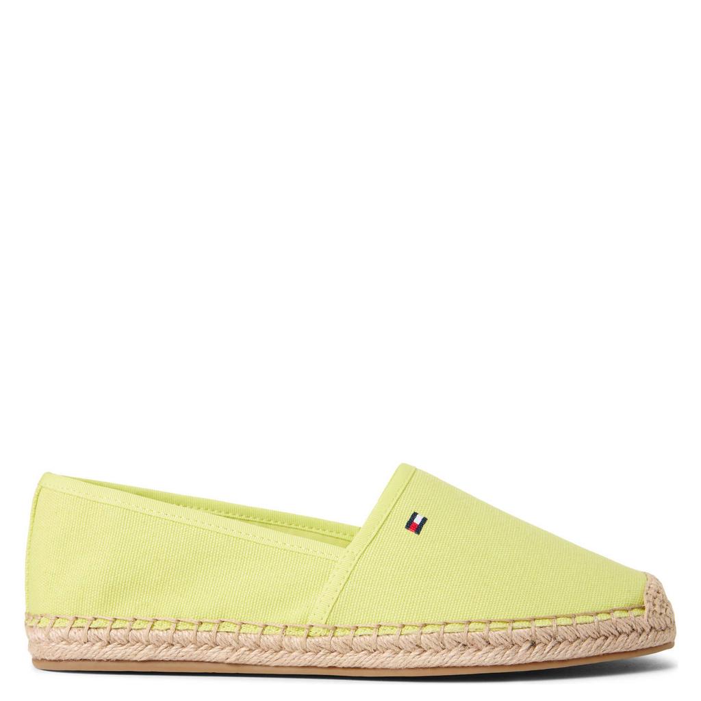 Limegroene dames Tommy Hilfiger espadrilles groen van textiel