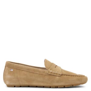 suède mocassins camel