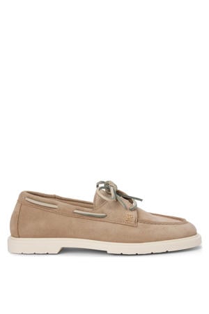 suède bootschoenen beige