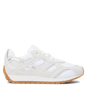 suède sneakers wit