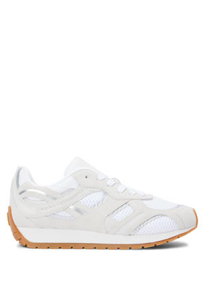 suède sneakers wit