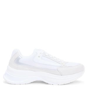 chunky suède sneakers wit