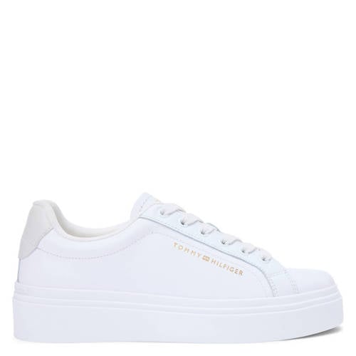 Tommy Hilfiger leren sneakers wit afbeelding
