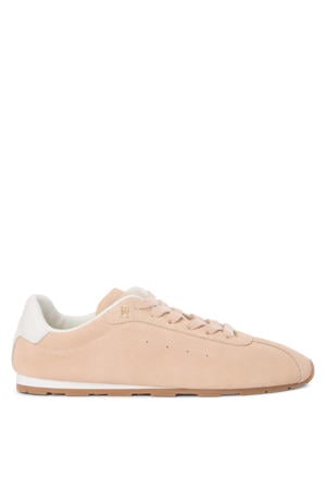 suède sneakers lichtroze