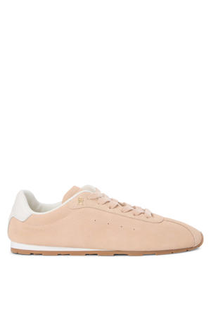 suède sneakers lichtroze