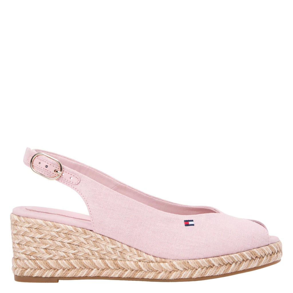 Lichtroze dames Tommy Hilfiger espadrilles van hennep