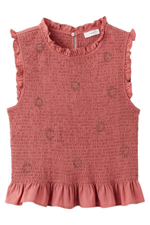 peplum top roze