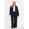 YOEK wide leg high waist casual broek donkerblauw