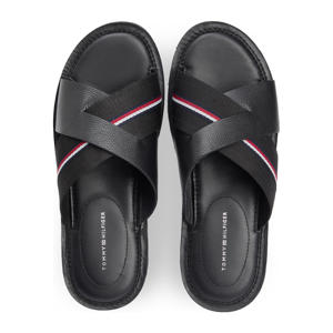leren slippers zwart