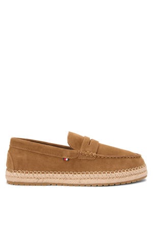 suède espadrilles cognac