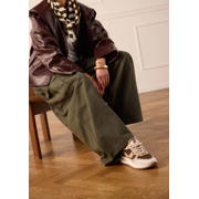 thumbnail: Manfield leren sneakers beige/bruin