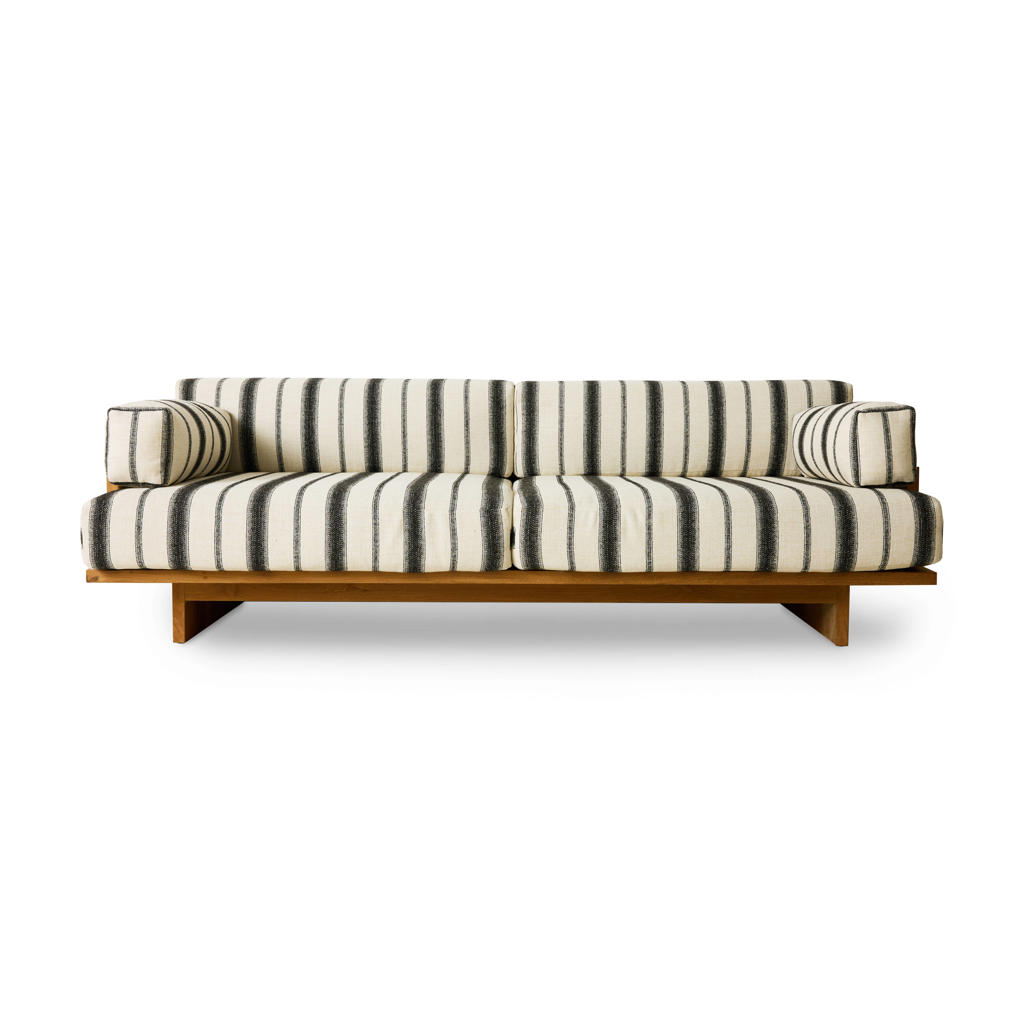 HKLIVING loungebank buiten teak (chalkstripe)