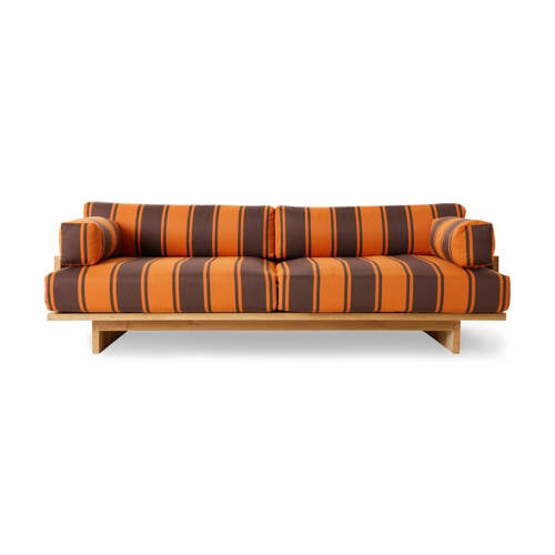 HKLIVING loungebank buiten teak (retro) afbeelding