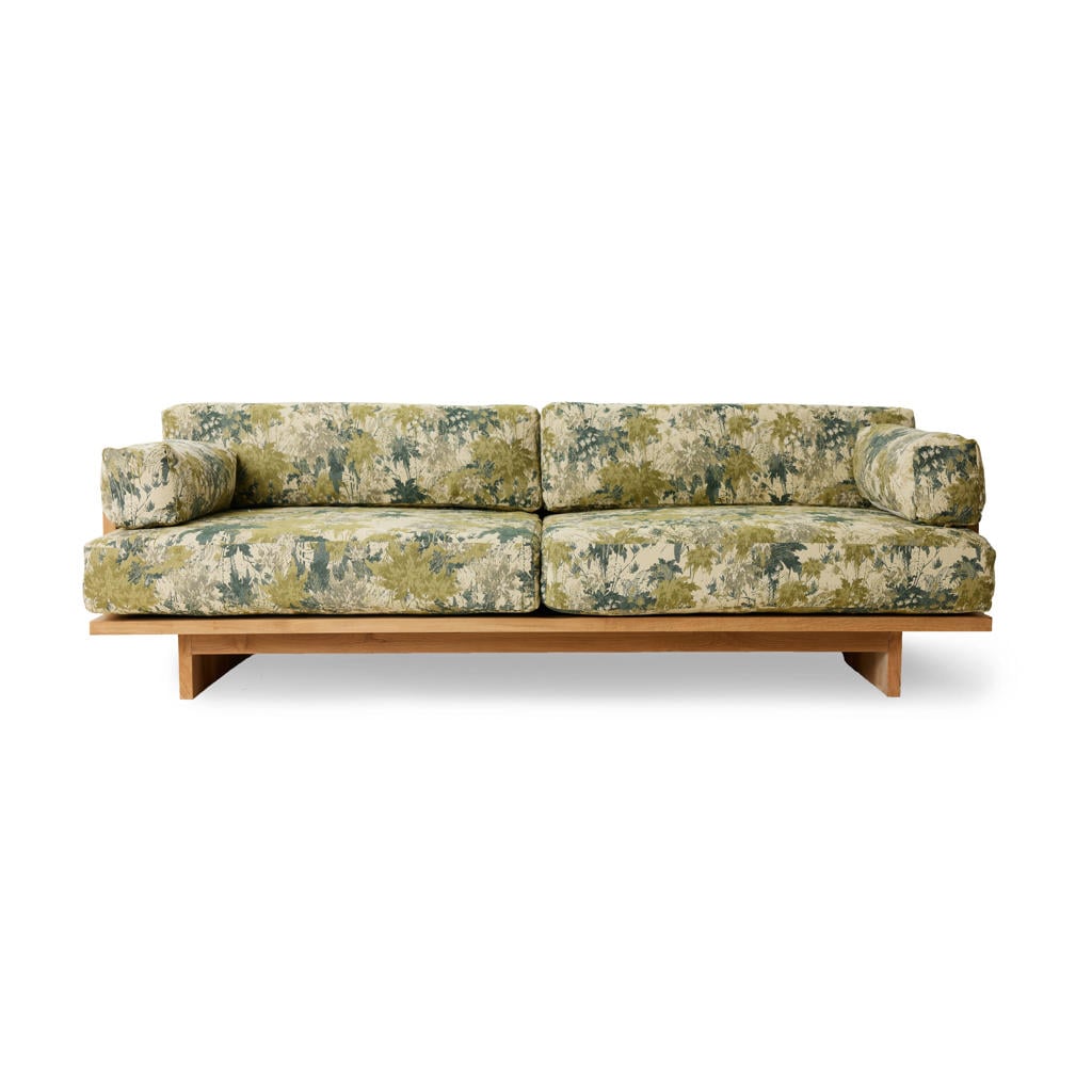 HKLIVING loungebank buiten teak (botanical)