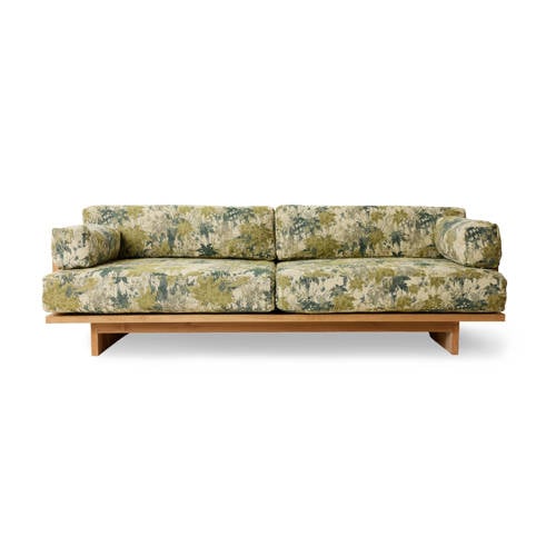 HKLIVING loungebank buiten teak (botanical) afbeelding