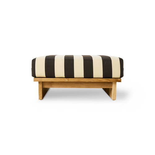 HKLIVING hocker outdoor teak (stracciatella) afbeelding