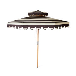 Striped patio parasol Ø270 cm
