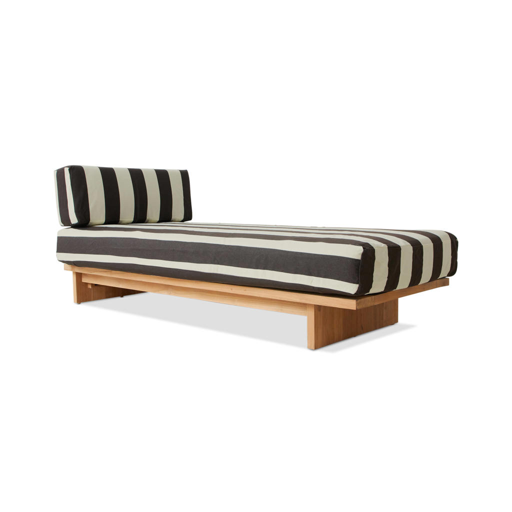 HKLIVING ligbed buiten teak (stracciatella)