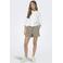 JDY wide leg high waist casual short taupe