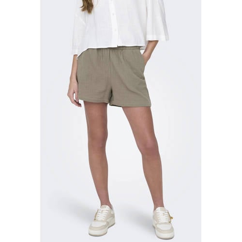 JDY wide leg high waist casual short taupe afbeelding