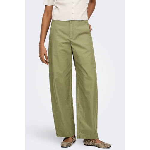 JDY barrel high waist broek groen afbeelding