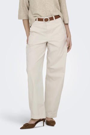 barrel high waist broek wit