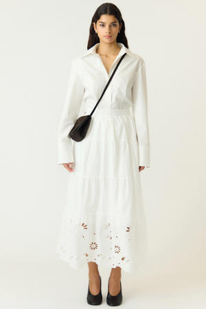 maxi rok broderie wit