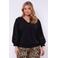Exxcellent blousetop zwart broderie