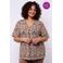 Exxcellent top met dierenprint bruin