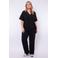 Exxcellent wide leg high waist casual broek zwart