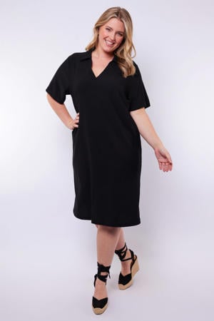 t-shirtjurk midi jurk zwart