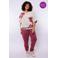 Exxcellent regular waist joggingbroek roze