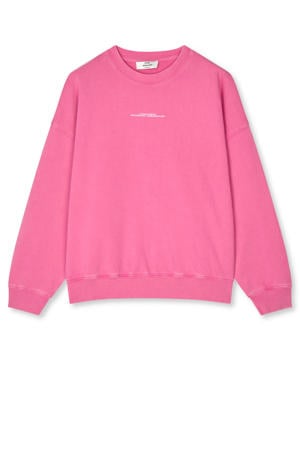 sweater met backprint roze