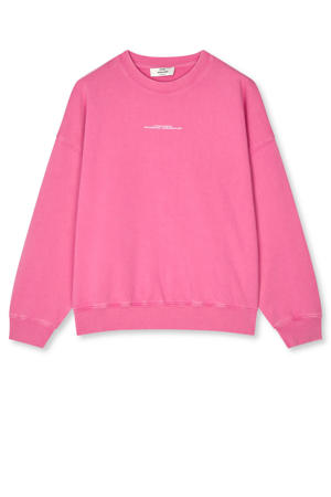 sweater met backprint roze