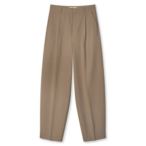 MADS NØRGAARD - COPENHAGEN high waist broek lichtbruin afbeelding